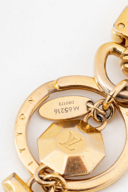 Louis Vuitton LV Facettes Gold-Tone Bag Charm & Key Holder