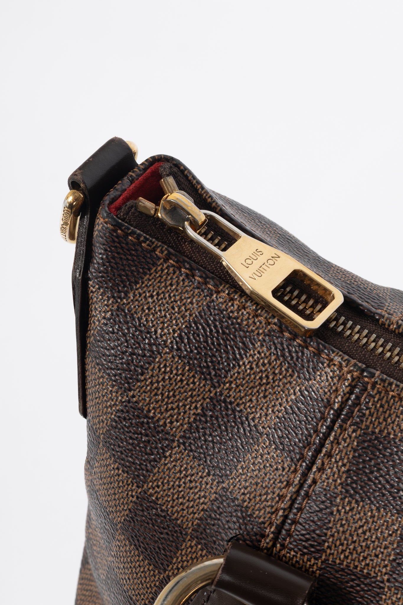Louis Vuitton Evora MM Damier Ebene Coated Canvas Handbag