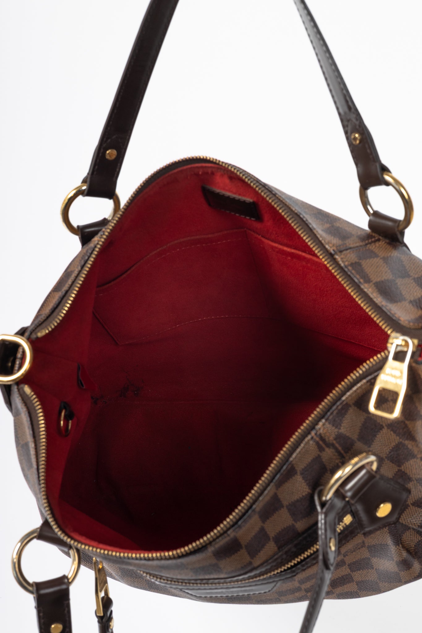 Louis Vuitton Evora MM Damier Ebene Coated Canvas Handbag