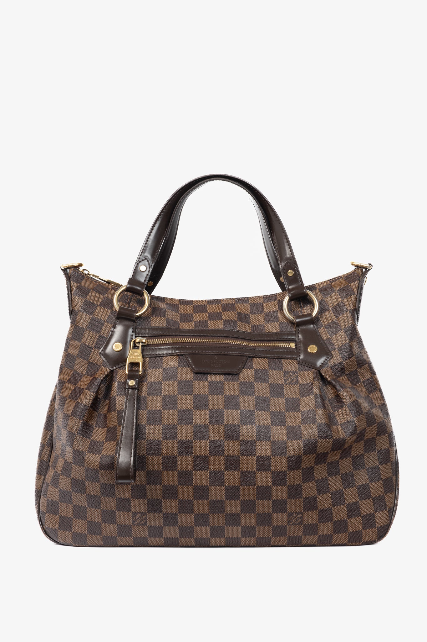 Louis Vuitton Evora MM Damier Ebene Coated Canvas Handbag
