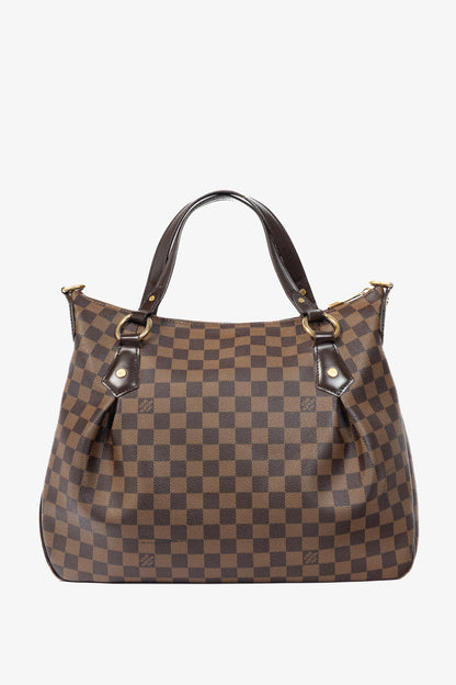 Louis Vuitton Evora MM Damier Ebene Coated Canvas Handbag