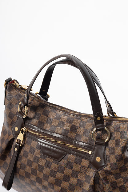 Louis Vuitton Evora MM Damier Ebene Coated Canvas Handbag