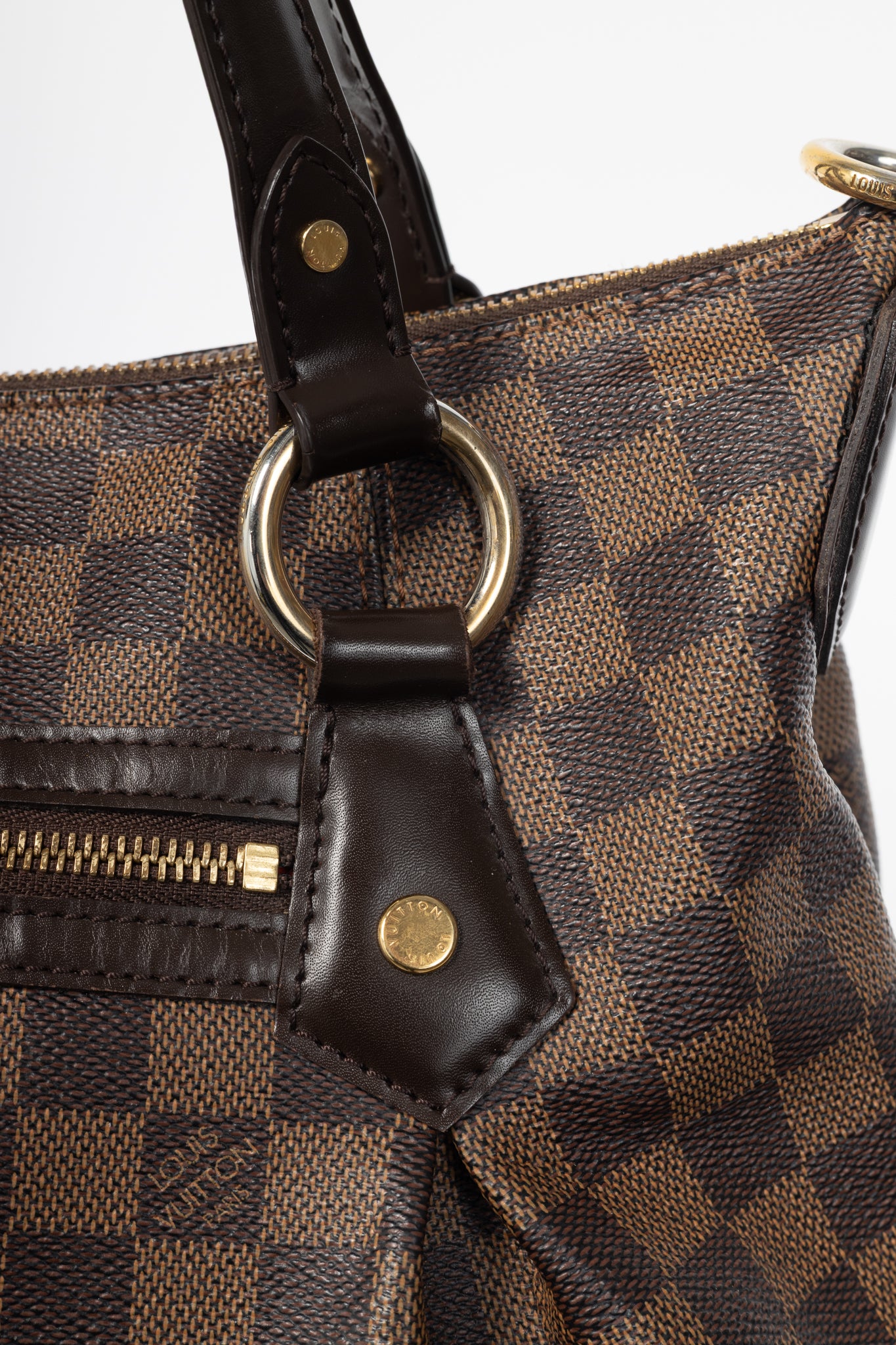 Louis Vuitton Evora MM Damier Ebene Coated Canvas Handbag