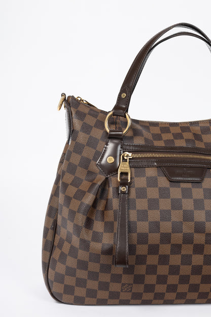 Louis Vuitton Evora MM Damier Ebene Coated Canvas Handbag