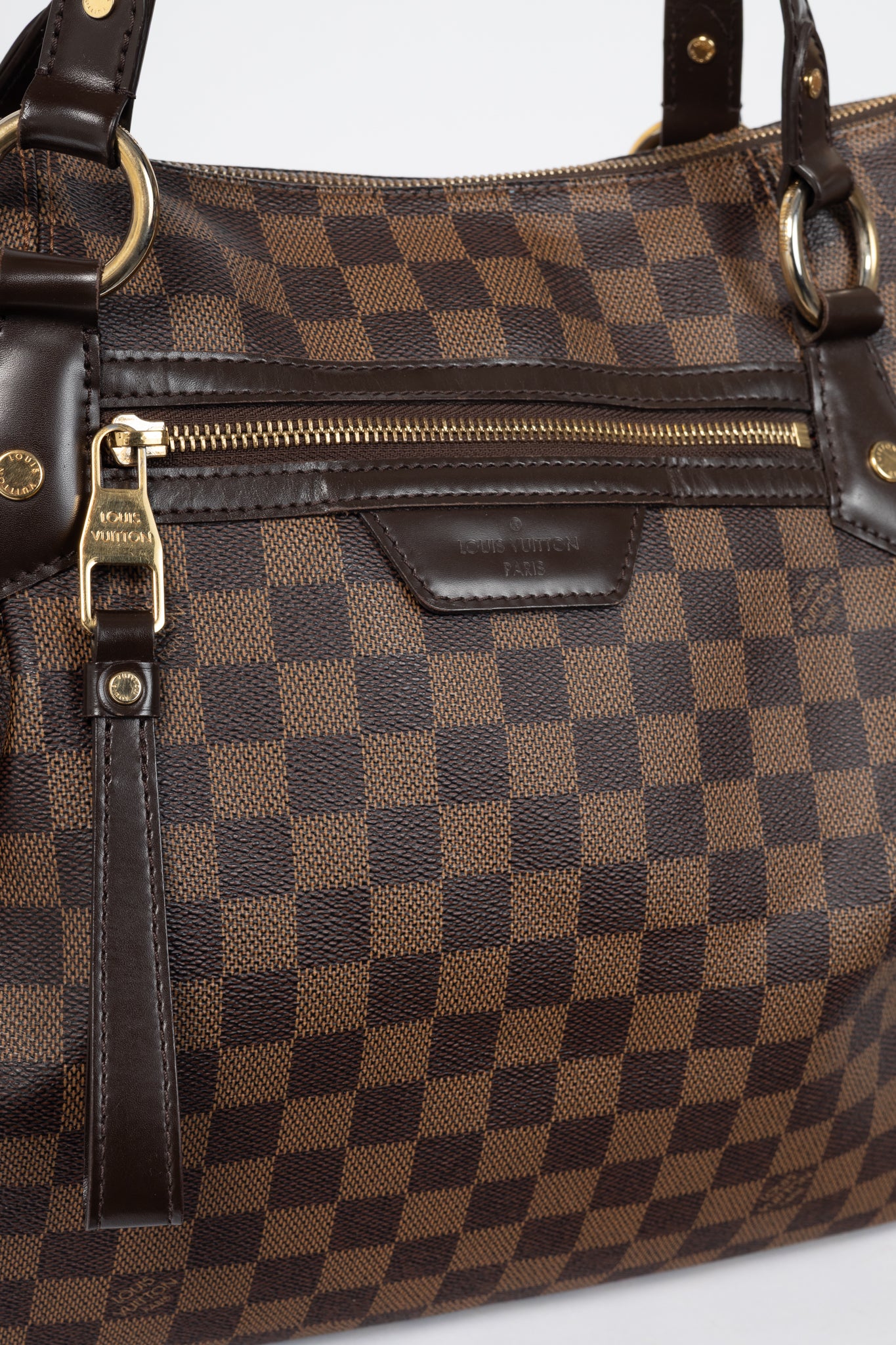 Louis Vuitton Evora MM Damier Ebene Coated Canvas Handbag