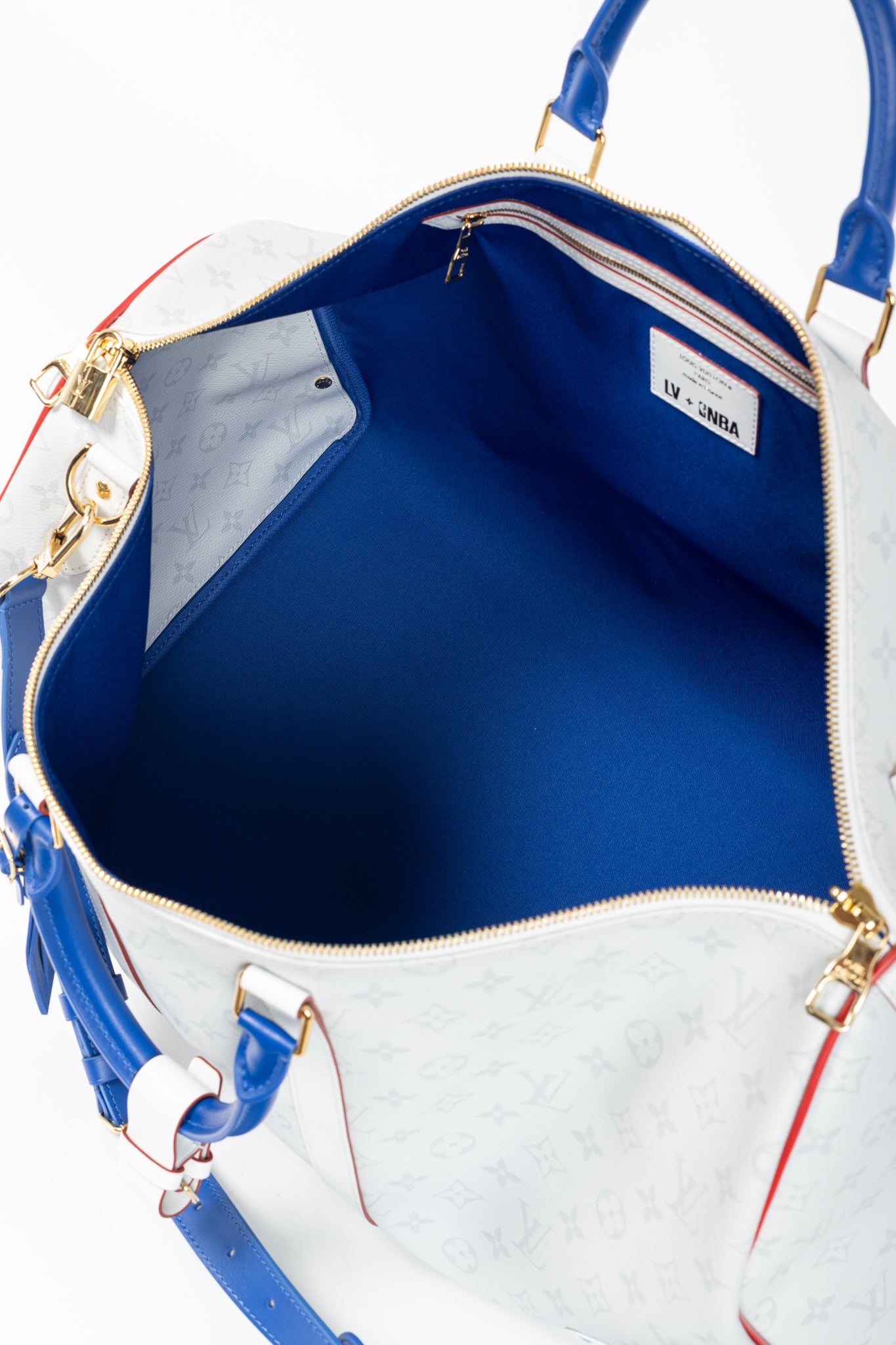 Louis Vuitton x NBA Keepall 55 Bandouliere Basketball Antarctica Monogram Duffle