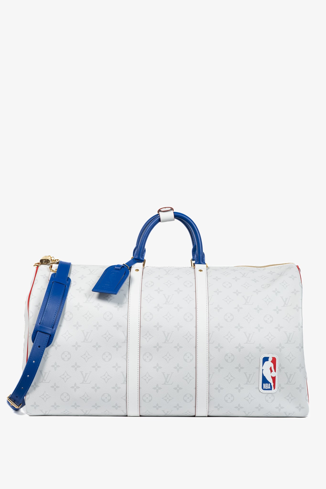Louis Vuitton x NBA Keepall 55 Bandouliere Basketball Antarctica Monogram Duffle
