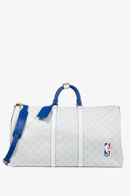 Louis Vuitton x NBA Keepall 55 Bandouliere Basketball Antarctica Monogram Duffle
