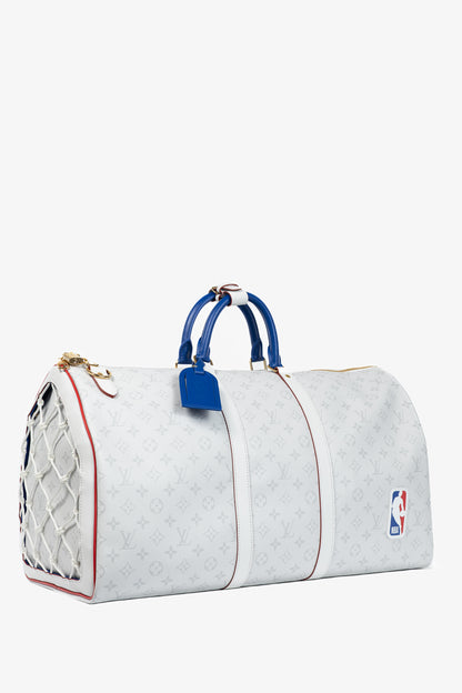 Louis Vuitton x NBA Keepall 55 Bandouliere Basketball Antarctica Monogram Duffle