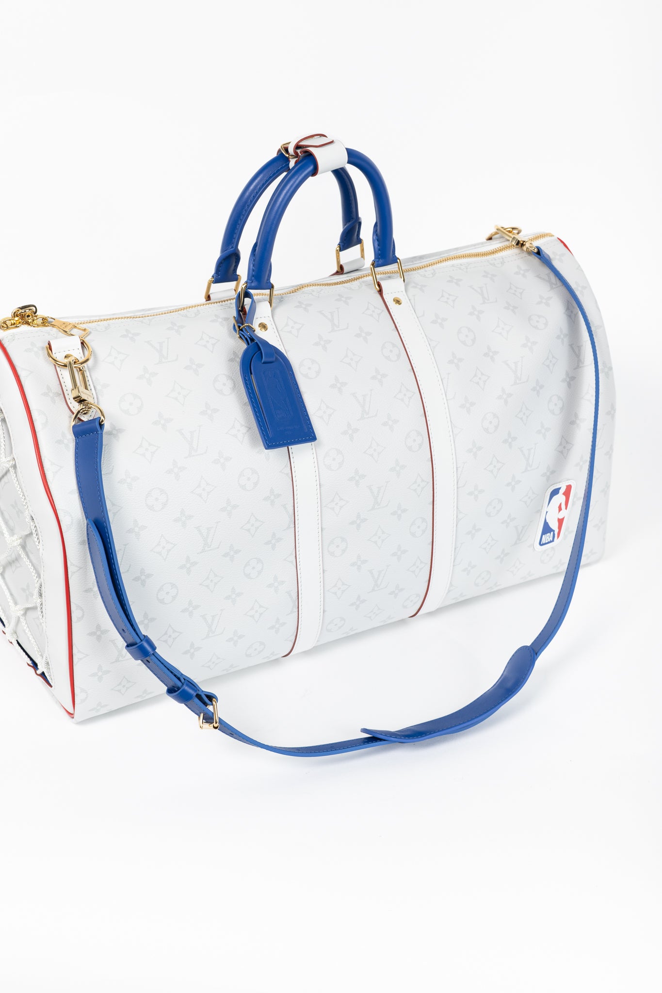 Louis Vuitton x NBA Keepall 55 Bandouliere Basketball Antarctica Monogram Duffle