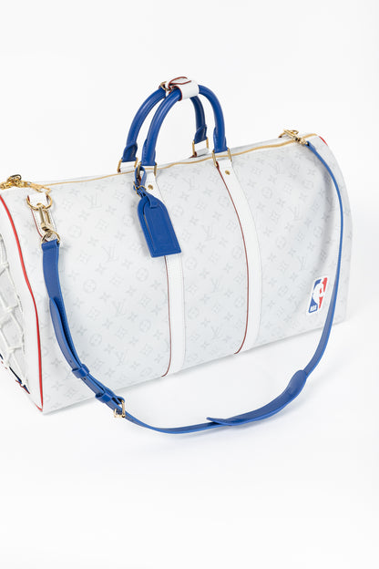 Louis Vuitton x NBA Keepall 55 Bandouliere Basketball Antarctica Monogram Duffle