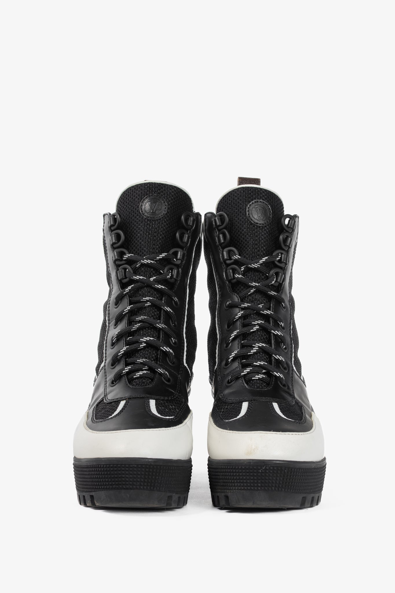 Louis Vuitton Laureate Black Technical Nylon Lace-Up Boots
