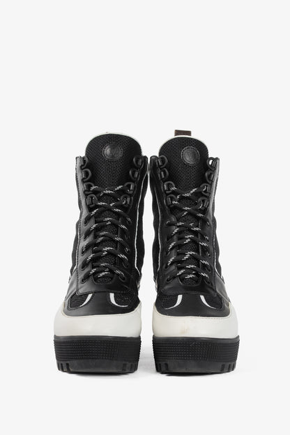 Louis Vuitton Laureate Black Technical Nylon Lace-Up Boots