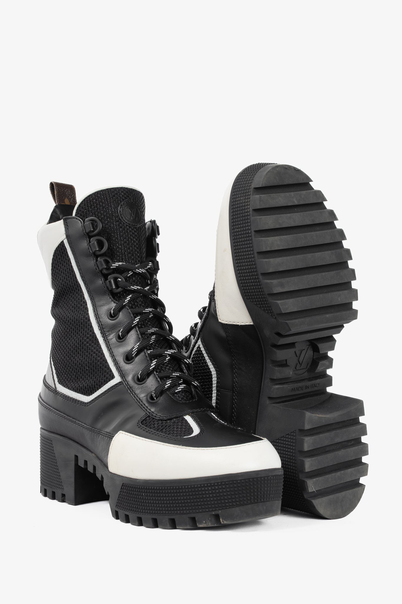 Louis Vuitton Laureate Black Technical Nylon Lace-Up Boots