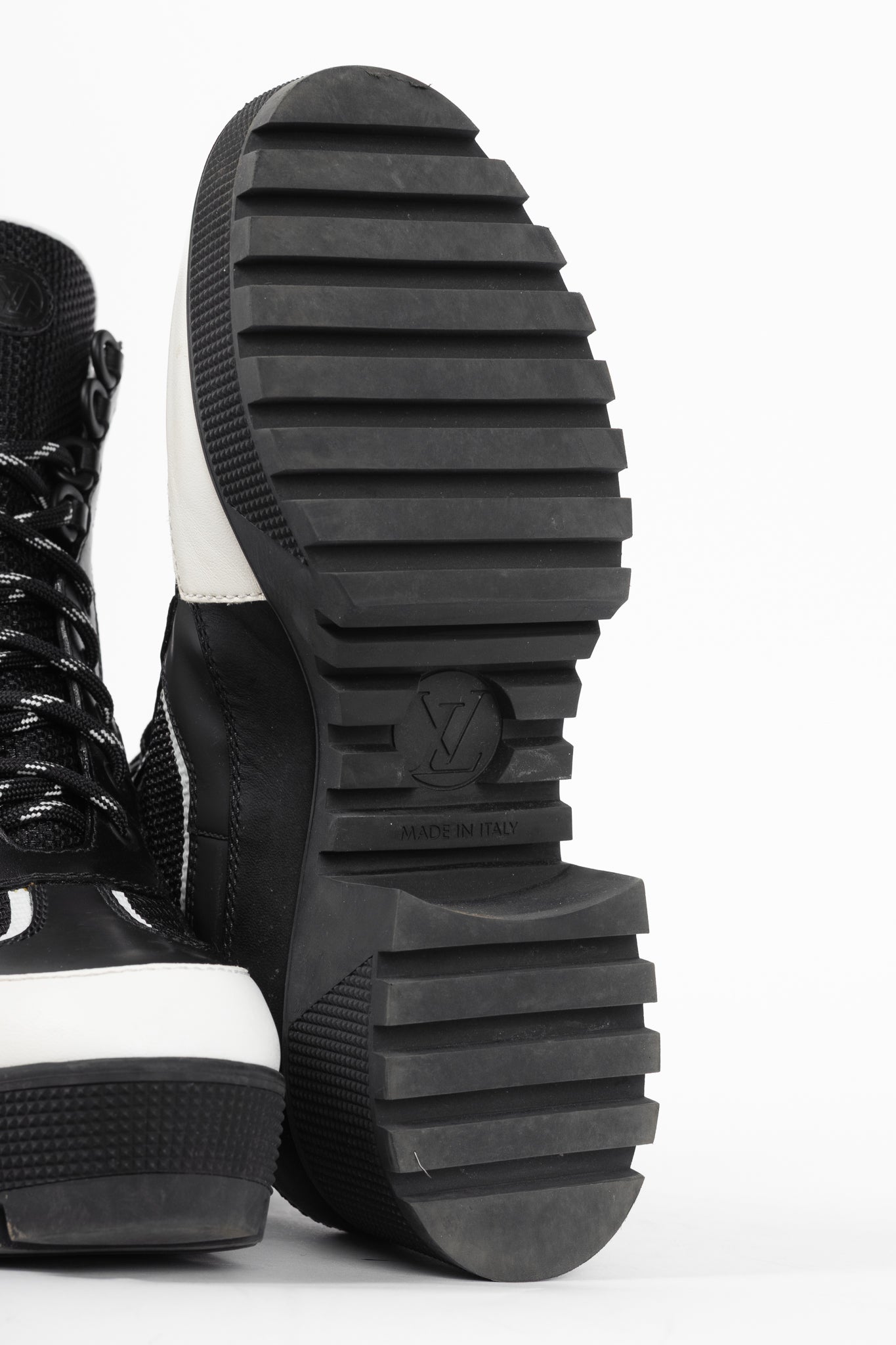 Louis Vuitton Laureate Black Technical Nylon Lace-Up Boots