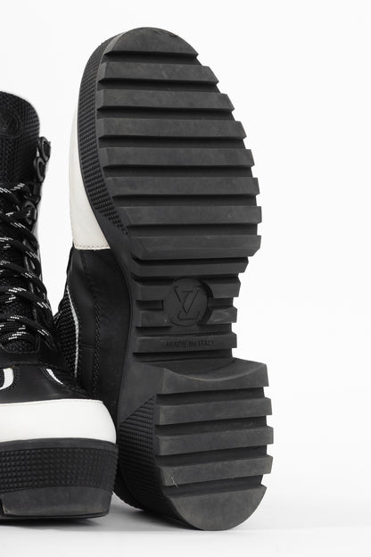 Louis Vuitton Laureate Black Technical Nylon Lace-Up Boots