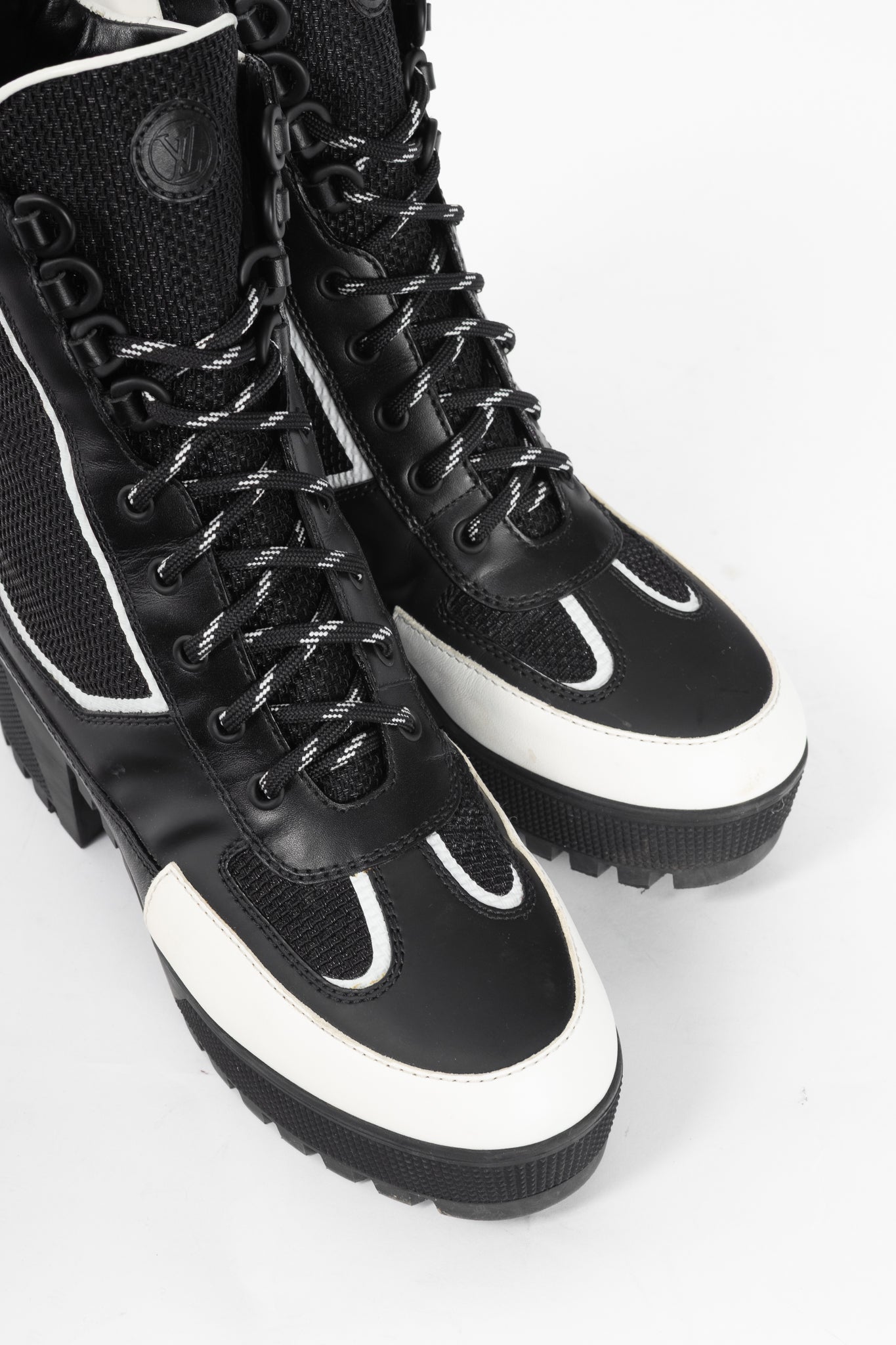 Louis Vuitton Laureate Black Technical Nylon Lace-Up Boots