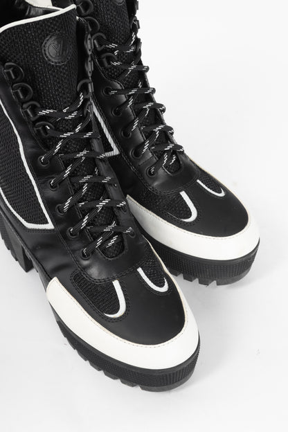Louis Vuitton Laureate Black Technical Nylon Lace-Up Boots