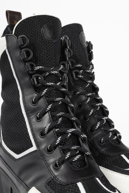 Louis Vuitton Laureate Black Technical Nylon Lace-Up Boots