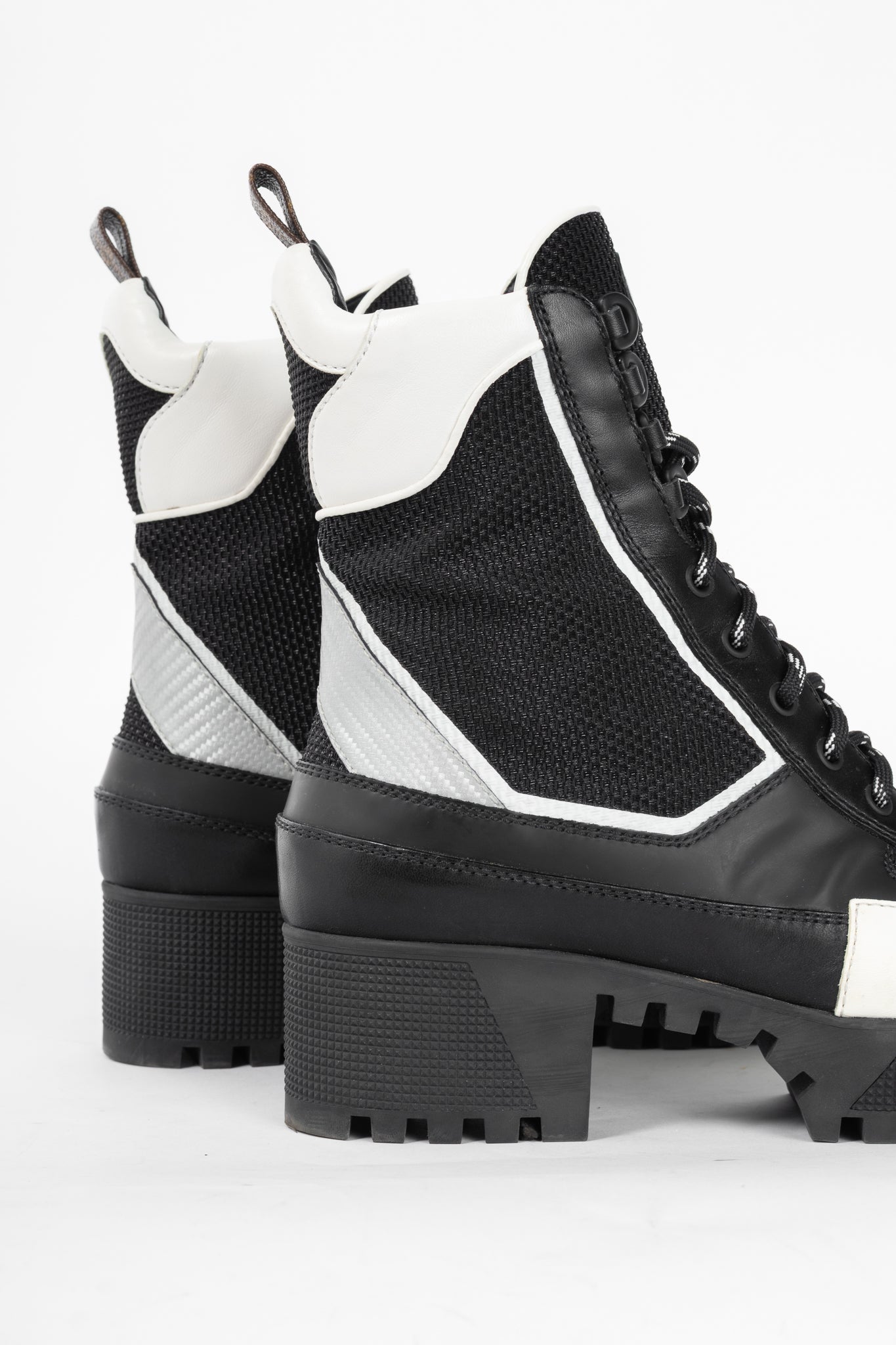 Louis Vuitton Laureate Black Technical Nylon Lace-Up Boots