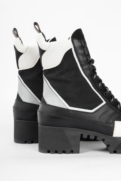 Louis Vuitton Laureate Black Technical Nylon Lace-Up Boots