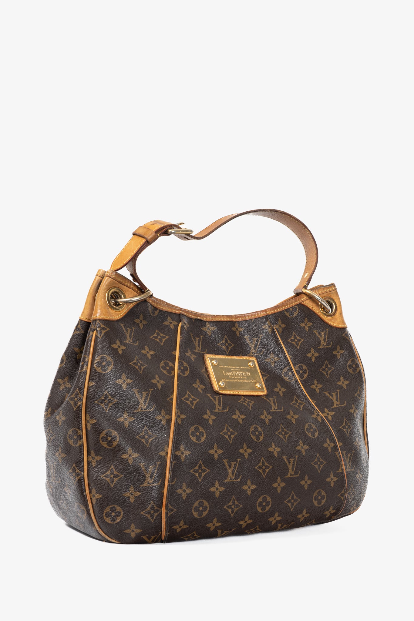 Louis Vuitton Galliera PM Monogram Canvas & Leather-Trim Hobo