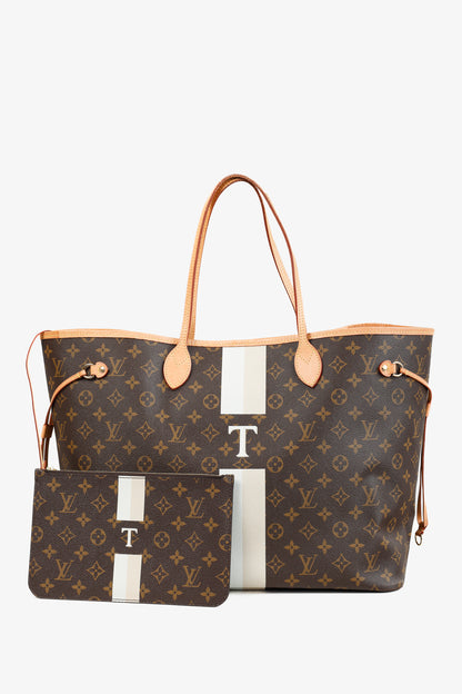 Louis Vuitton Brown Monogram "T" My LV Stripe Heritage Neverfull GM