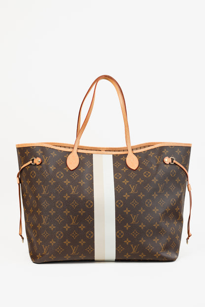 Louis Vuitton Brown Monogram "T" My LV Stripe Heritage Neverfull GM