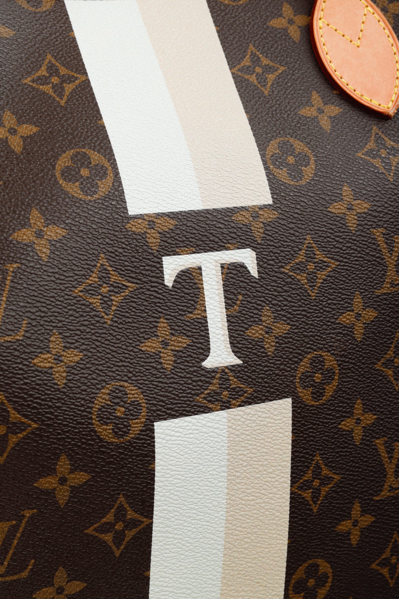 Louis Vuitton Brown Monogram "T" My LV Stripe Heritage Neverfull GM