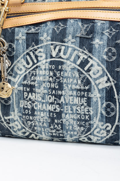 Louis Vuitton Cabas Raye GM Monogram Denim Cruise Shoulder Bag