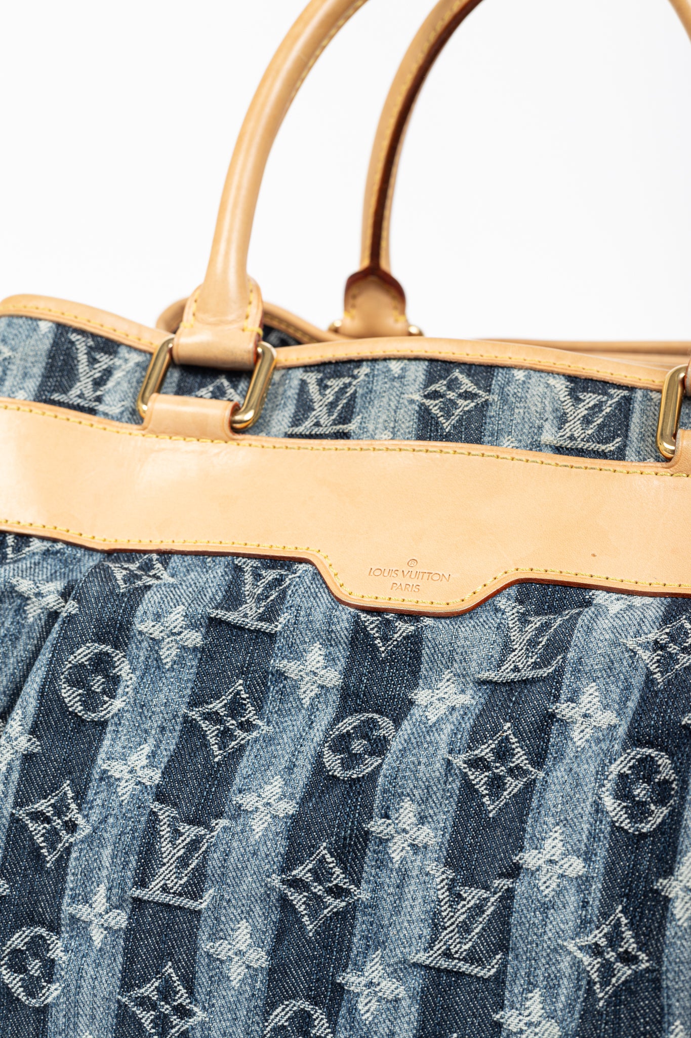 Louis Vuitton Cabas Raye GM Monogram Denim Cruise Shoulder Bag