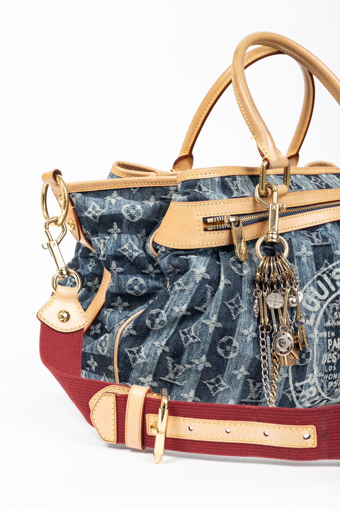 Louis Vuitton Cabas Raye GM Monogram Denim Cruise Shoulder Bag