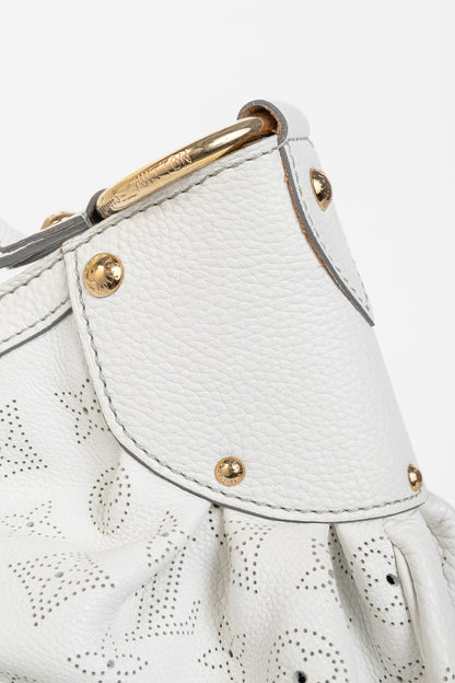 Louis Vuitton Solar GM White Mahina Perforated Leather Hobo