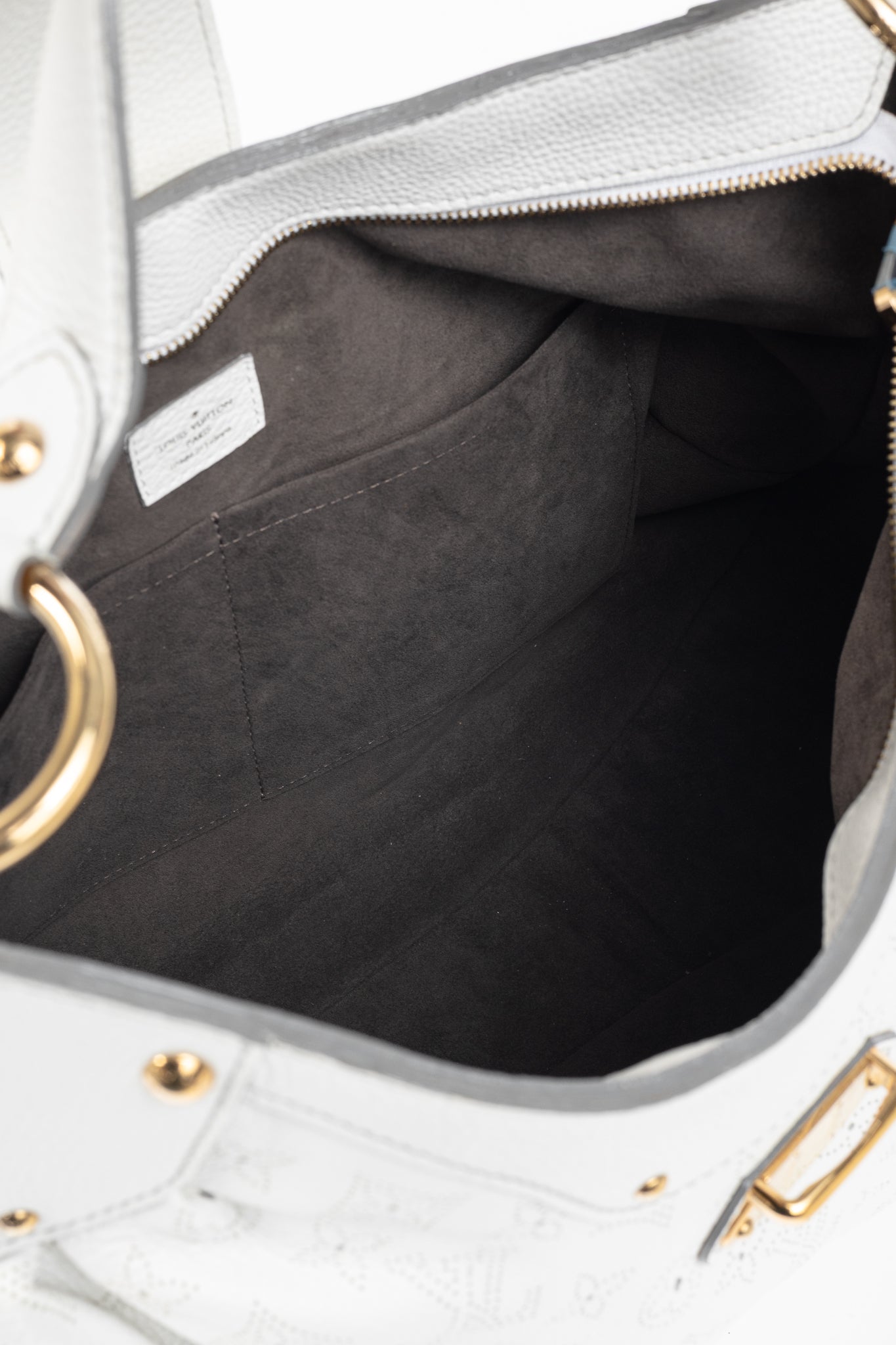 Louis Vuitton Solar GM White Mahina Perforated Leather Hobo