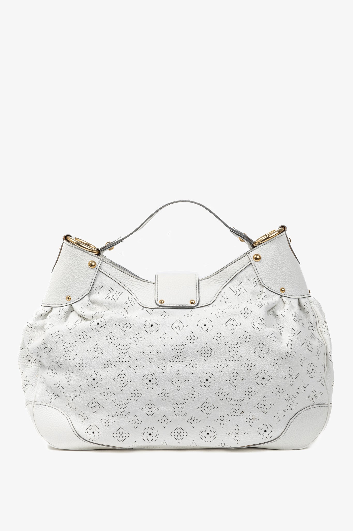 Louis Vuitton Solar GM White Mahina Perforated Leather Hobo