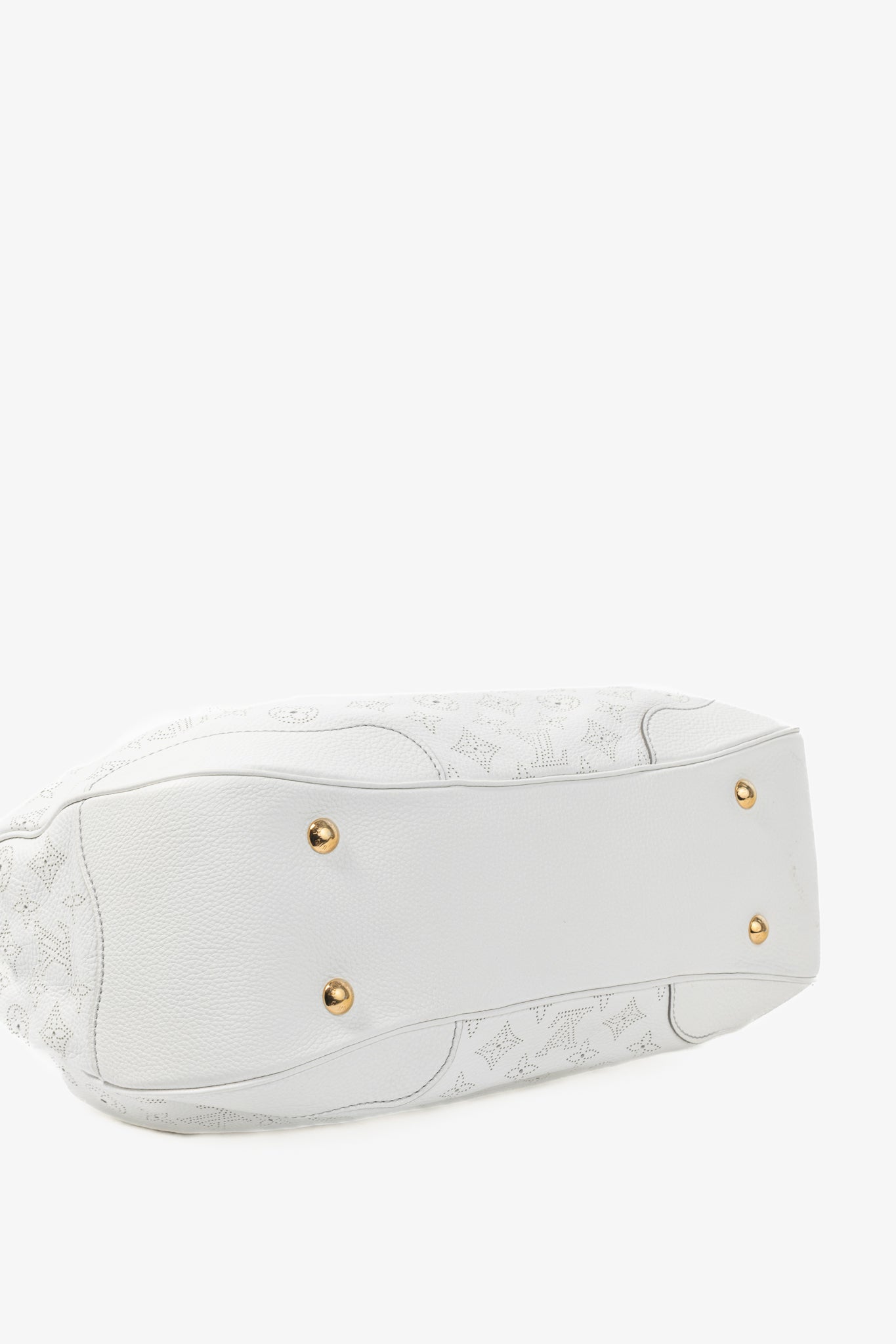 Louis Vuitton Solar GM White Mahina Perforated Leather Hobo