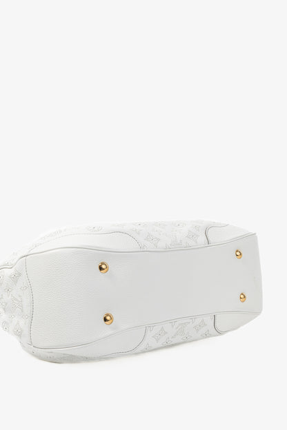 Louis Vuitton Solar GM White Mahina Perforated Leather Hobo