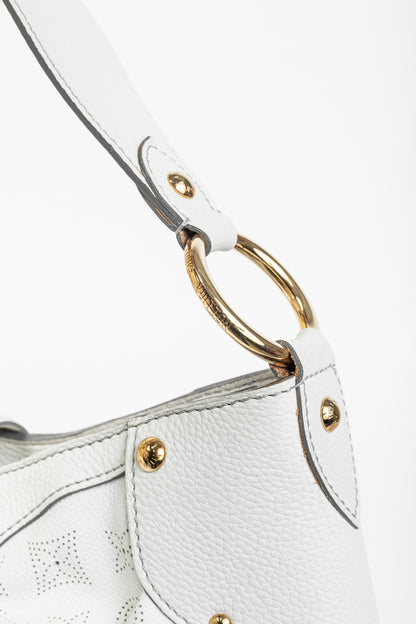 Louis Vuitton Solar GM White Mahina Perforated Leather Hobo