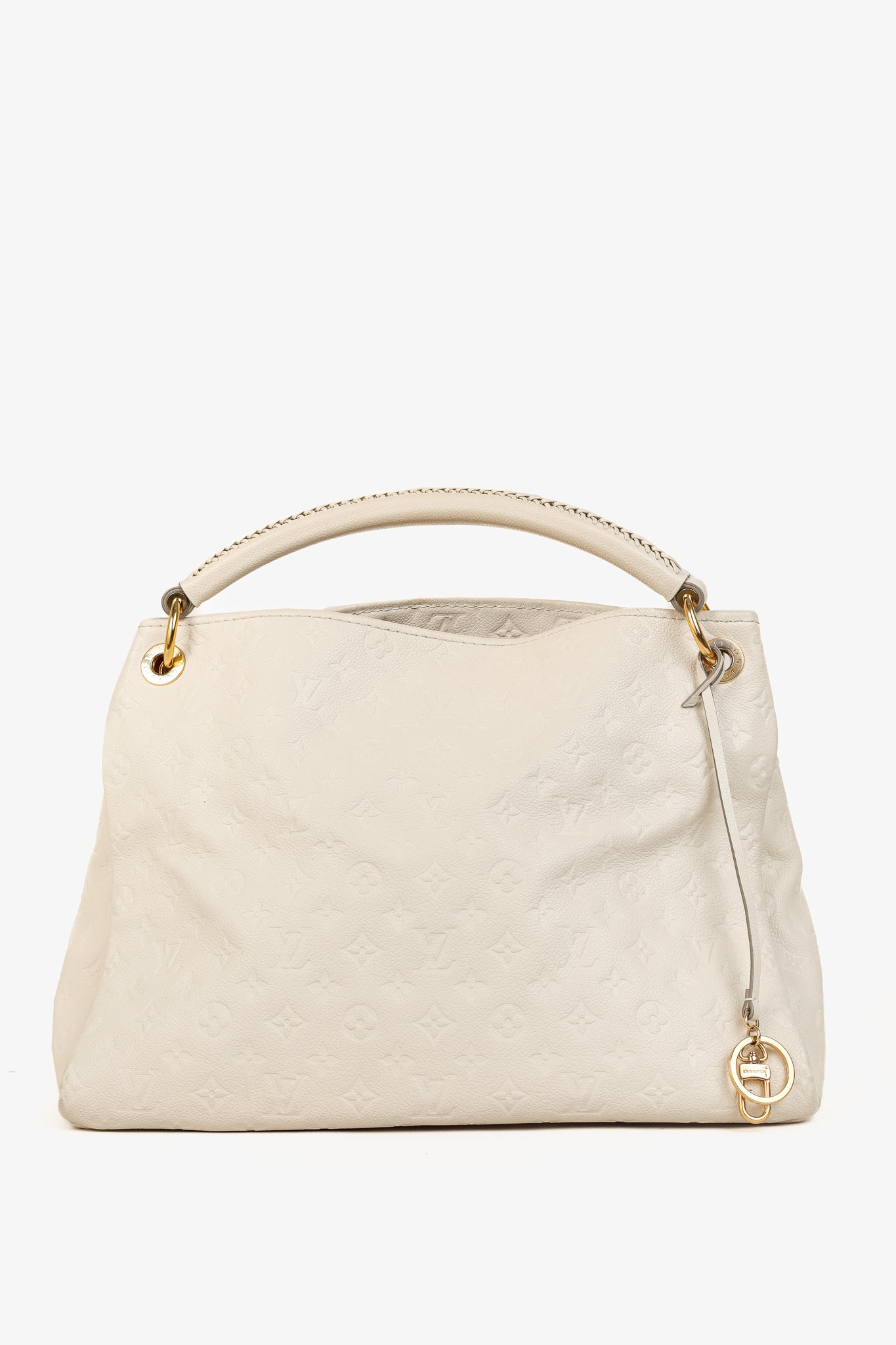 Louis Vuitton Artsy MM Creme Empreinte Leather Hobo Bag
