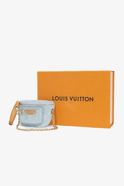 Louis Vuitton Sky Blue Monogram Denim Mini Bumbag