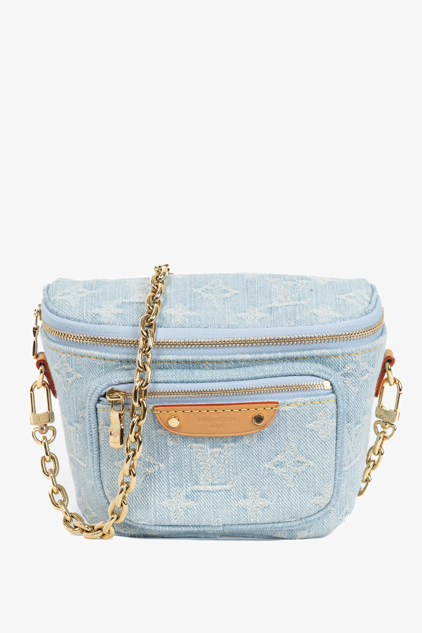 Louis Vuitton Sky Blue Monogram Denim Mini Bumbag