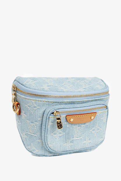 Louis Vuitton Sky Blue Monogram Denim Mini Bumbag