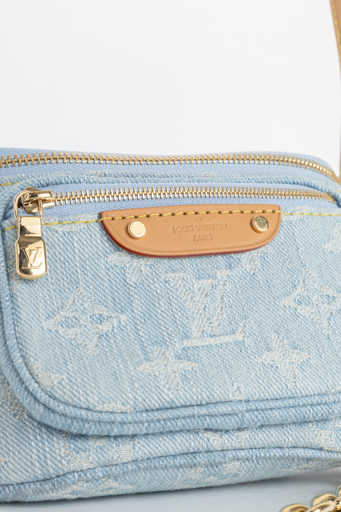 Louis Vuitton Sky Blue Monogram Denim Mini Bumbag