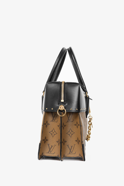 Louis Vuitton City Malle MM Monogram Reverse & Calfskin Handbag