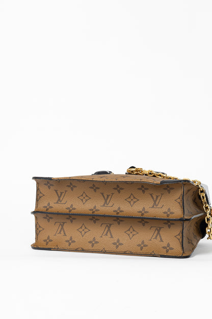 Louis Vuitton City Malle MM Monogram Reverse & Calfskin Handbag