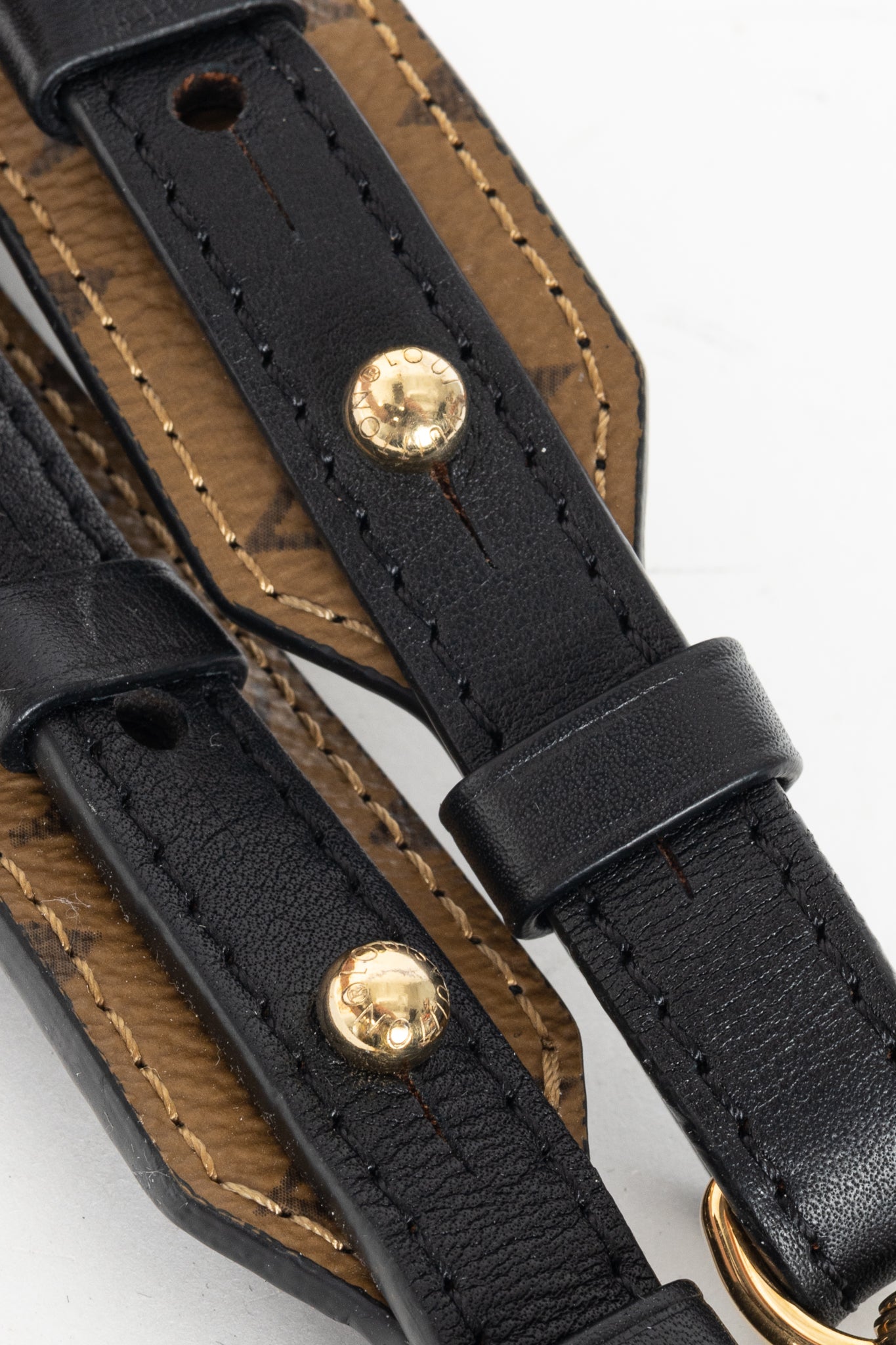 Louis Vuitton Monogram Reverse Canvas & Leather Bandouliere Bag Strap