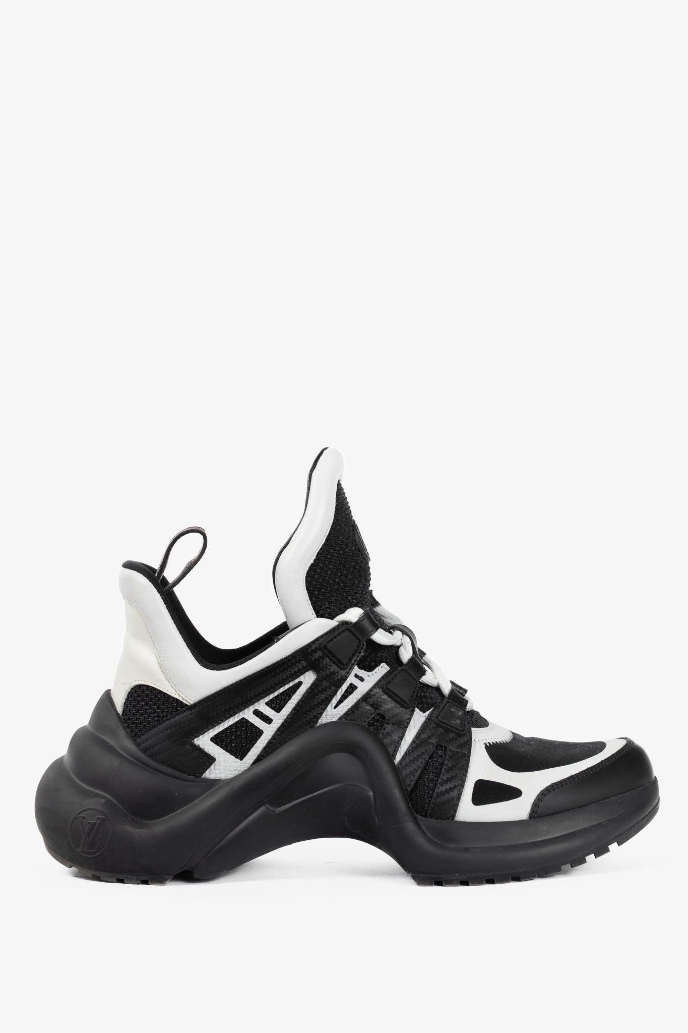 Louis Vuitton Archlight Black & White Chunky Lace-Up Sneakers