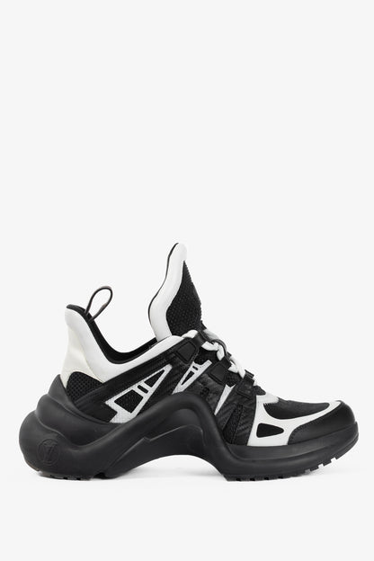 Louis Vuitton Archlight Black & White Chunky Lace-Up Sneakers