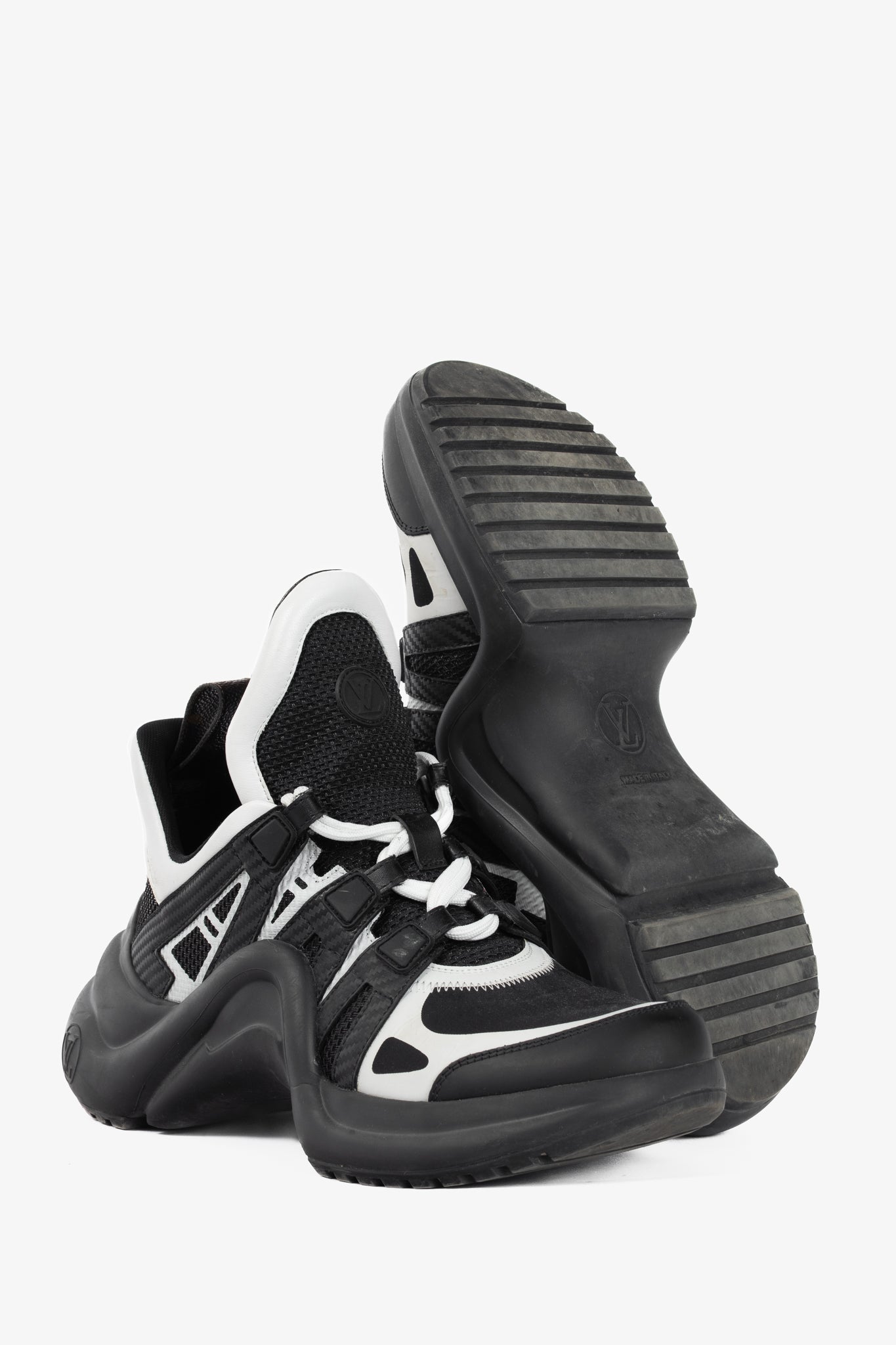Louis Vuitton Archlight Black & White Chunky Lace-Up Sneakers