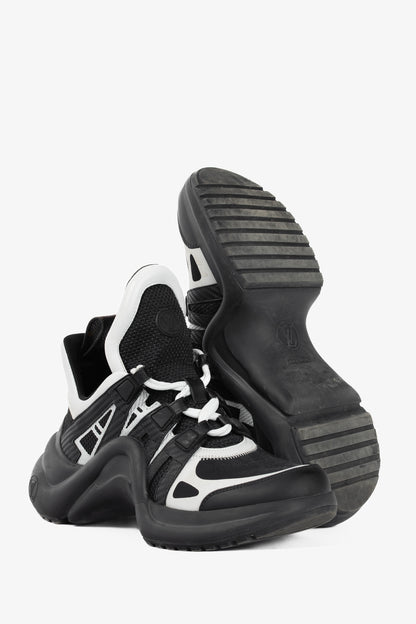 Louis Vuitton Archlight Black & White Chunky Lace-Up Sneakers